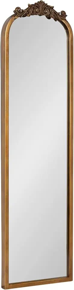 Kate and Laurel Arendahl Traditional Ornate Slim Panel Wall Mirror, 9 x 32, Gold, Vintage Tall Mirror for Use as Versatile Entryway or Bedroom Wall Decor