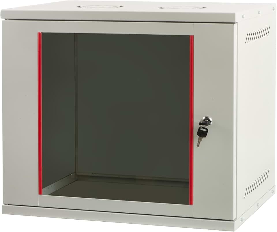 Rack 19" Wandschrank 9U 19" (L) 542 mm (T) 400 mm Farbe grau zusammengebaut