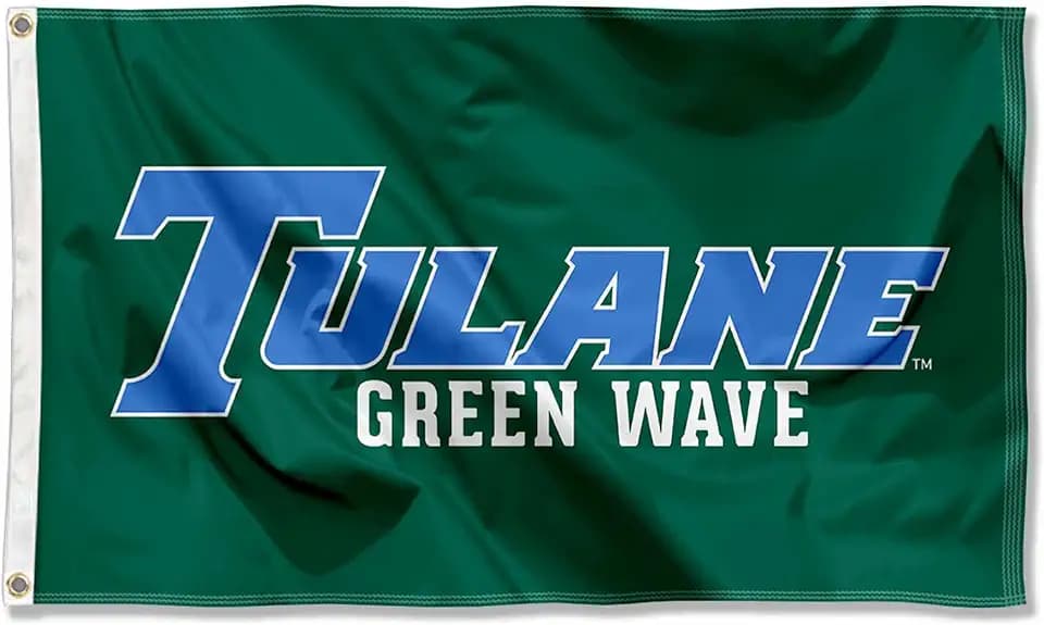 Tulane Green Wave Tulane Blue Flag