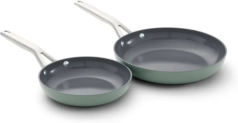 Calphalon® Ceramic Nonstick 8" and 10" Frying Pan Set, Silver Ash