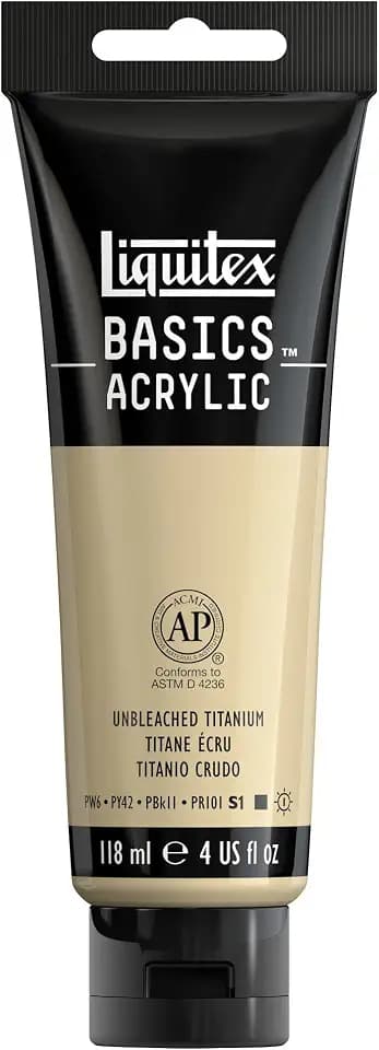 Liquitex BASICS Acrylic Paint, 4-oz Tube, Unbleached Titanium