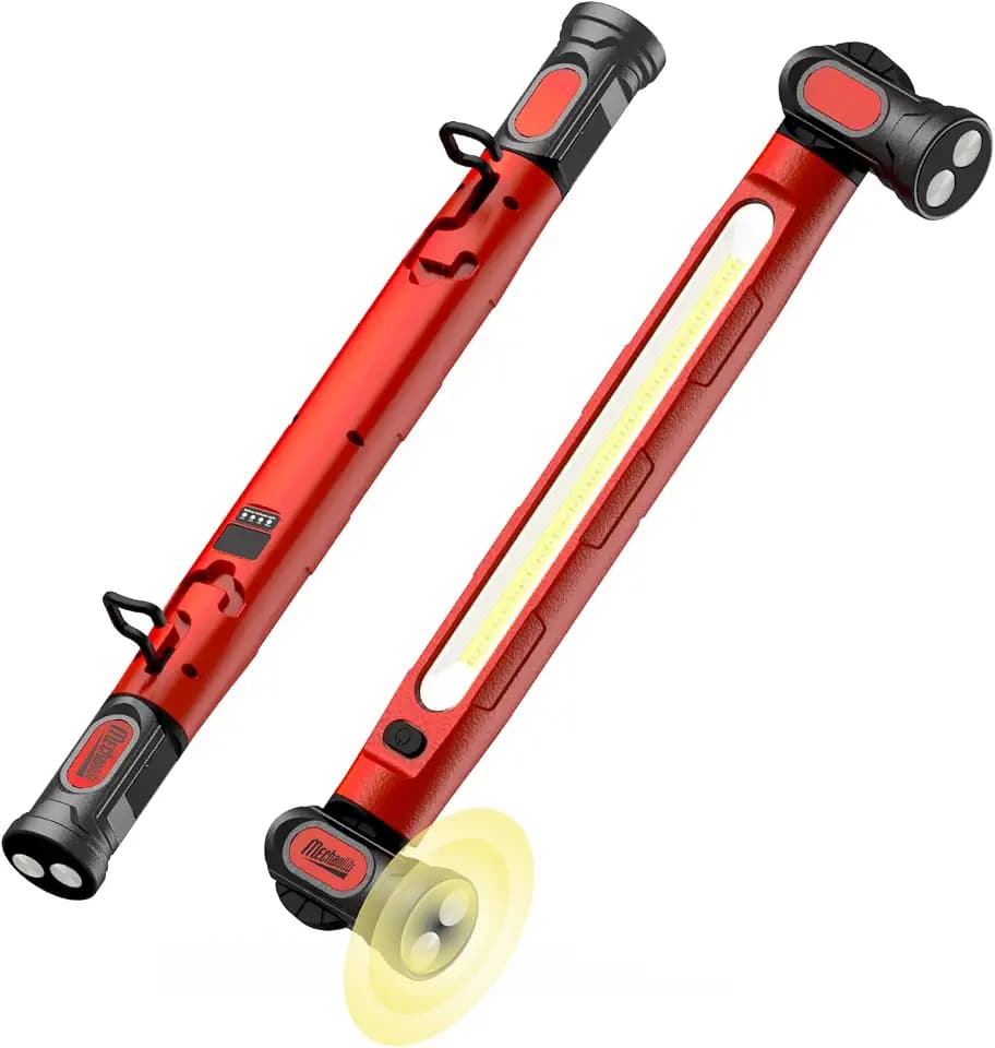 Magnetic Cordless Under Hood Work Light Bar for Mechanics-Red