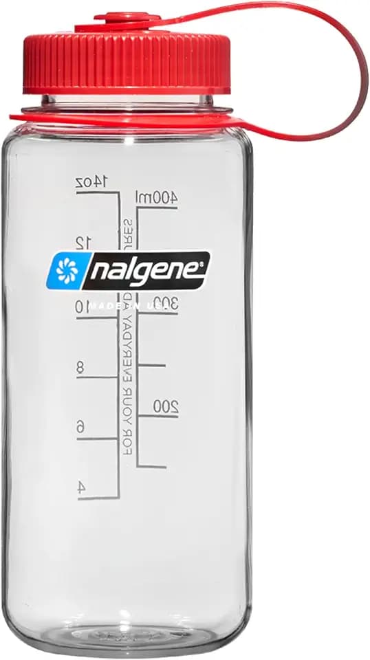 Nalgene 16 oz Wide Mouth Water Bottle, Clear