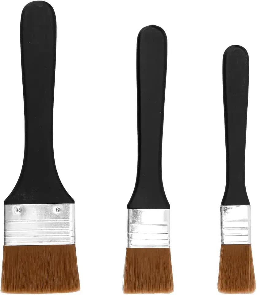 3pcs Large Wide Flat Acrylic Paint Brushes, 3 Sizes