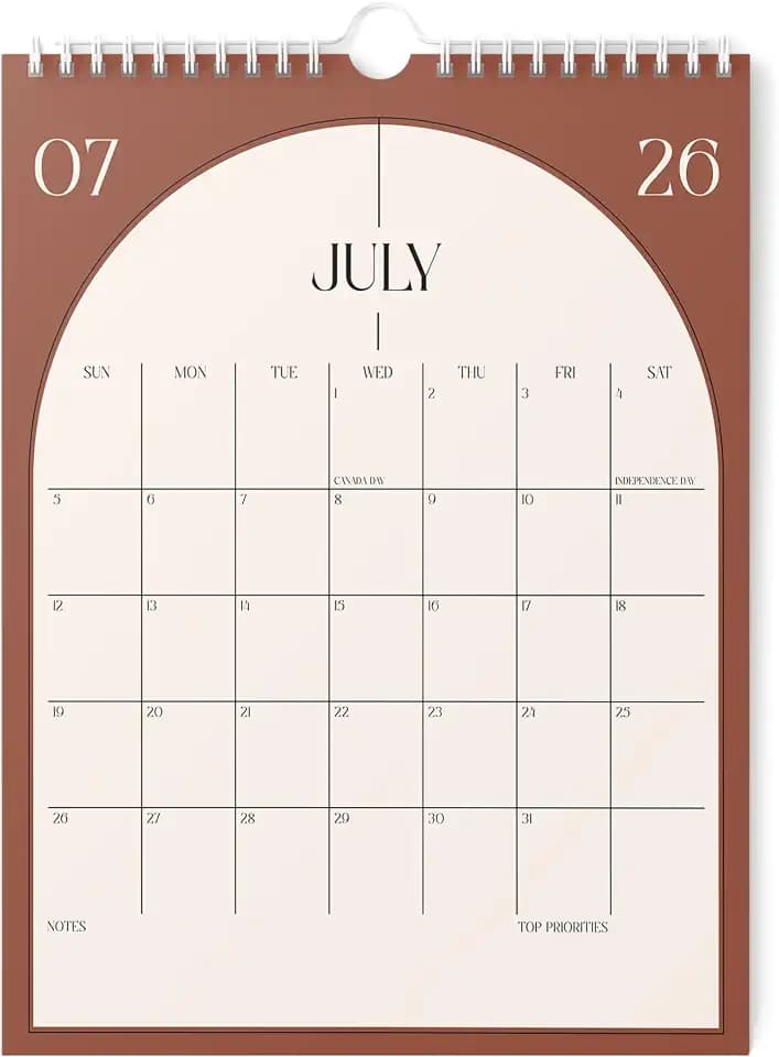 Karto Wall Calendar 2026-2027 8.5x11 in - Boho Color