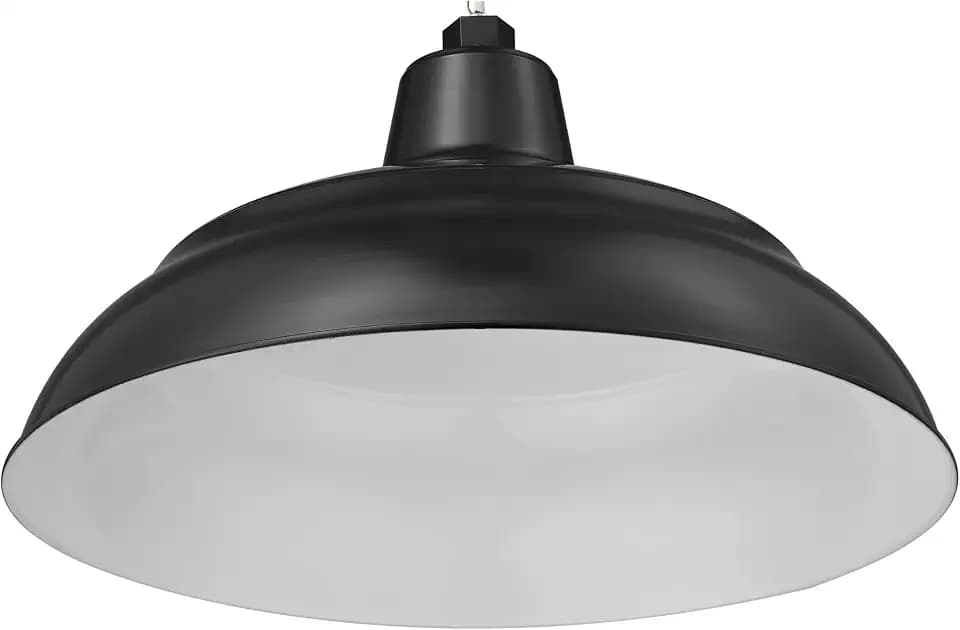 Millennium RWHS17-SB Traditional One Light Warehouse Shade from R Series Collection in Black Finish