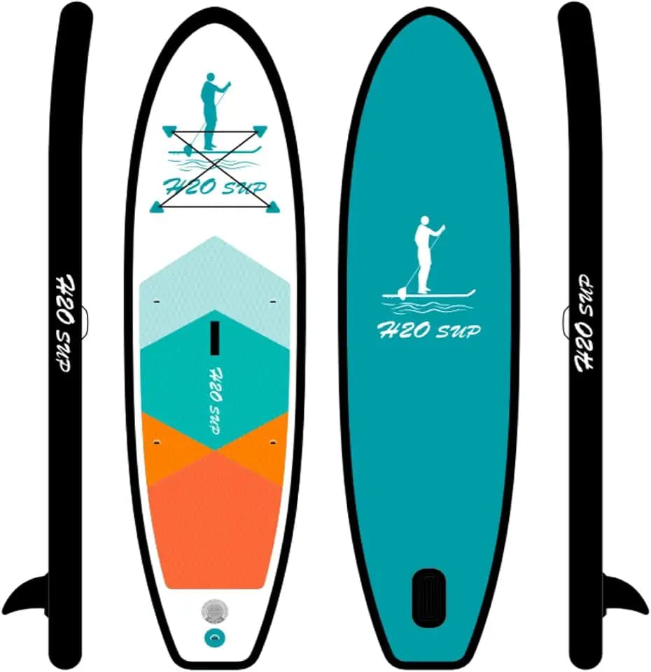 Inflatable Stand Up Paddle Boards - Extra Wide Paddleboard for Beginner, Super Stable Standup SUP Board with Premium Accessories,15 D-Rings,5 Handles,Camera Mount,Youth/Adults (Red2)