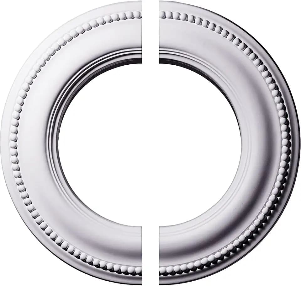 13"OD x 7 1/2"ID x 3/4"P Bradford Classic Ceiling Medallion, Two Piece (Fits Canopies up to 8 5/8")