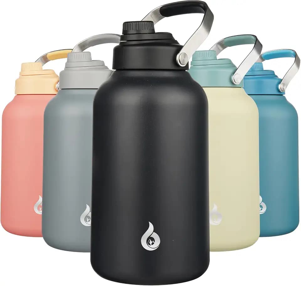 BJPKPK 1 Gallon Insulated Water Bottle, 128oz Stainless Steel Water Jug