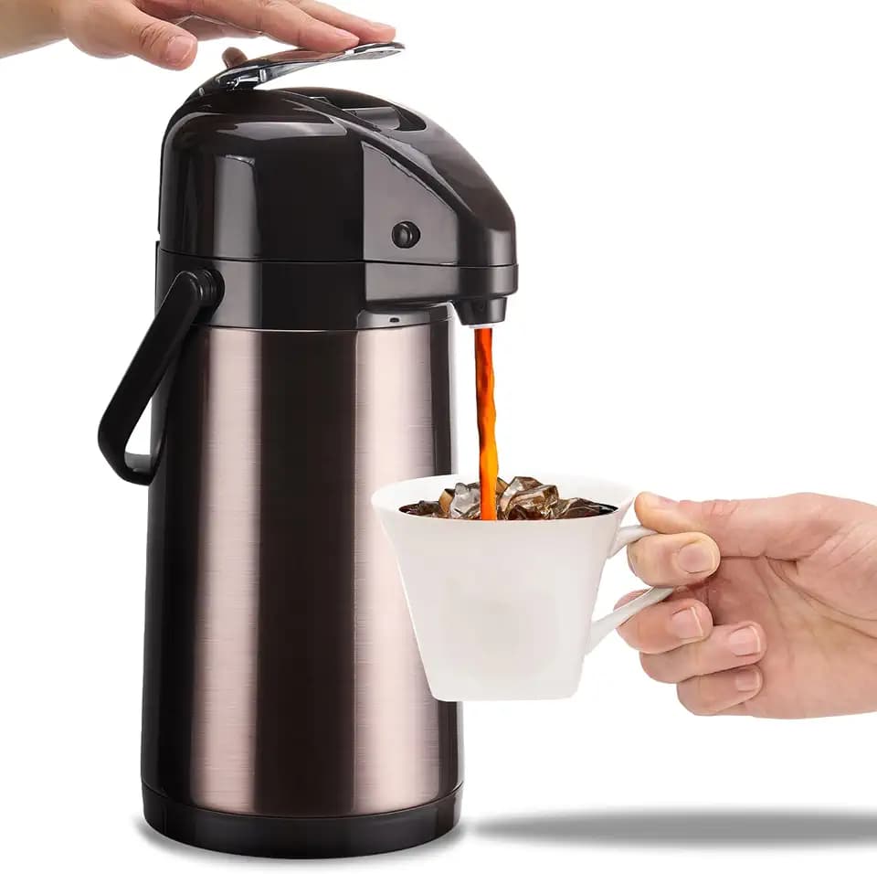 PARACITY Coffee Carafe, 84.5 fl oz/2.5 L Airpot Coffee Dispenser with Pump