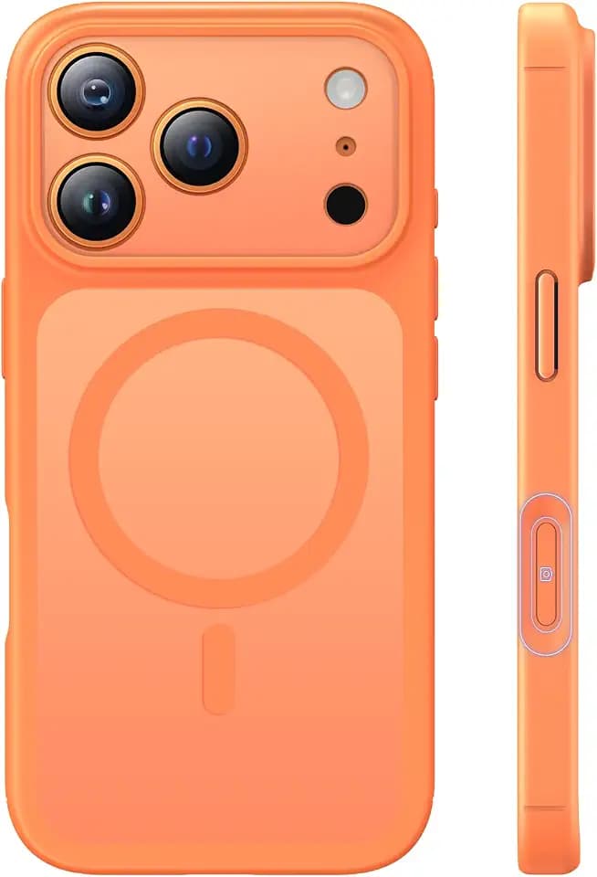 TAURI für iPhone 17 Pro Max Hülle 6,9 Zoll mit Mattrückseite, Cosmic Orange