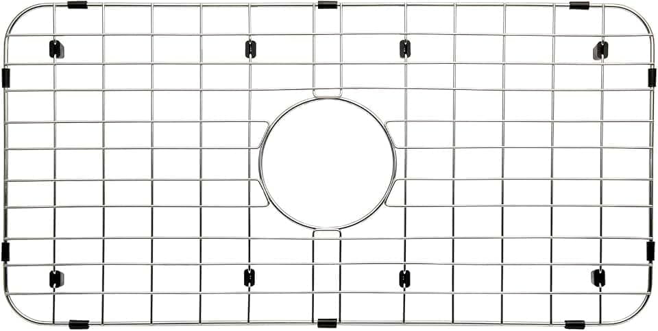Serene Valley 25-1/8" x 12-7/8" Sink Grid, Centered Drain with Corner Radius 1-1/2", NLW2513C
