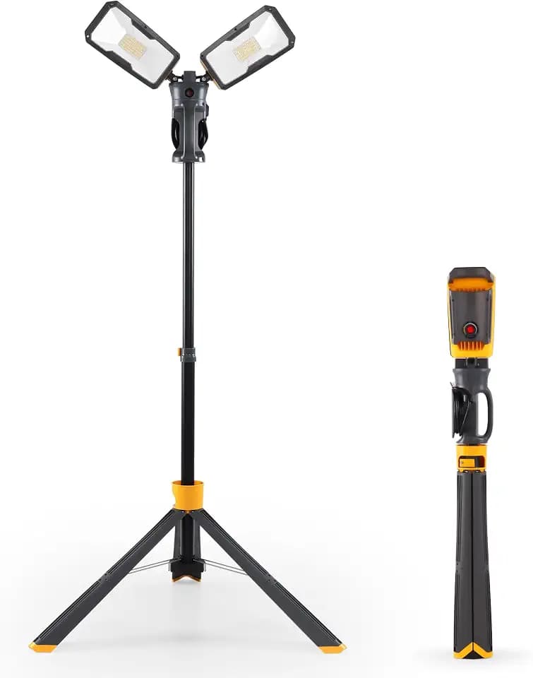 LUTEC Upgraded 6290Max 11000 Lumen 92W Dimmable LED Work Light with Stand