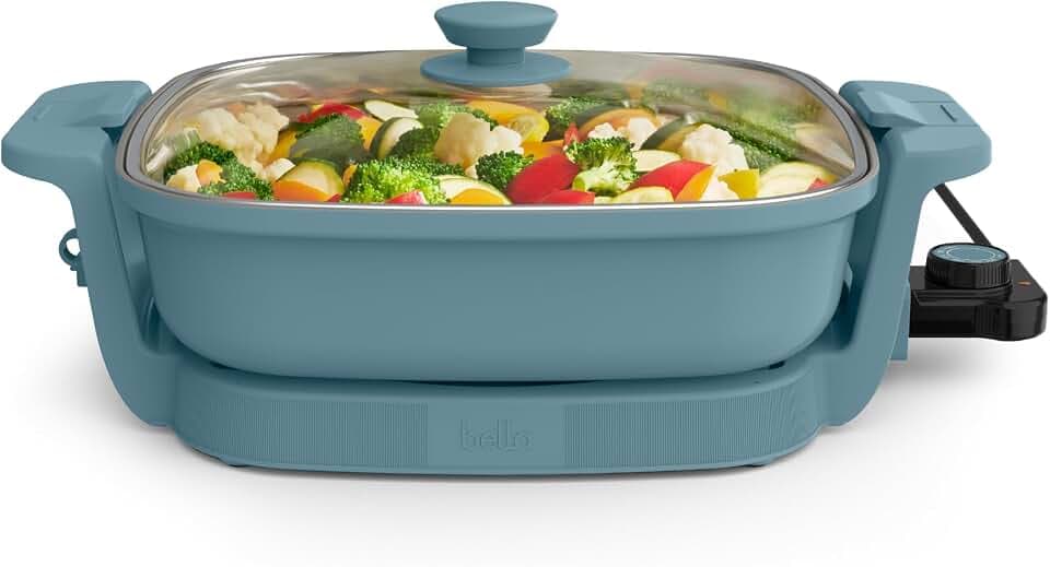 bella Fits-Anywhere™ SAUTE Make & Take Skillet, Non-Toxic, Ceramic, Surf