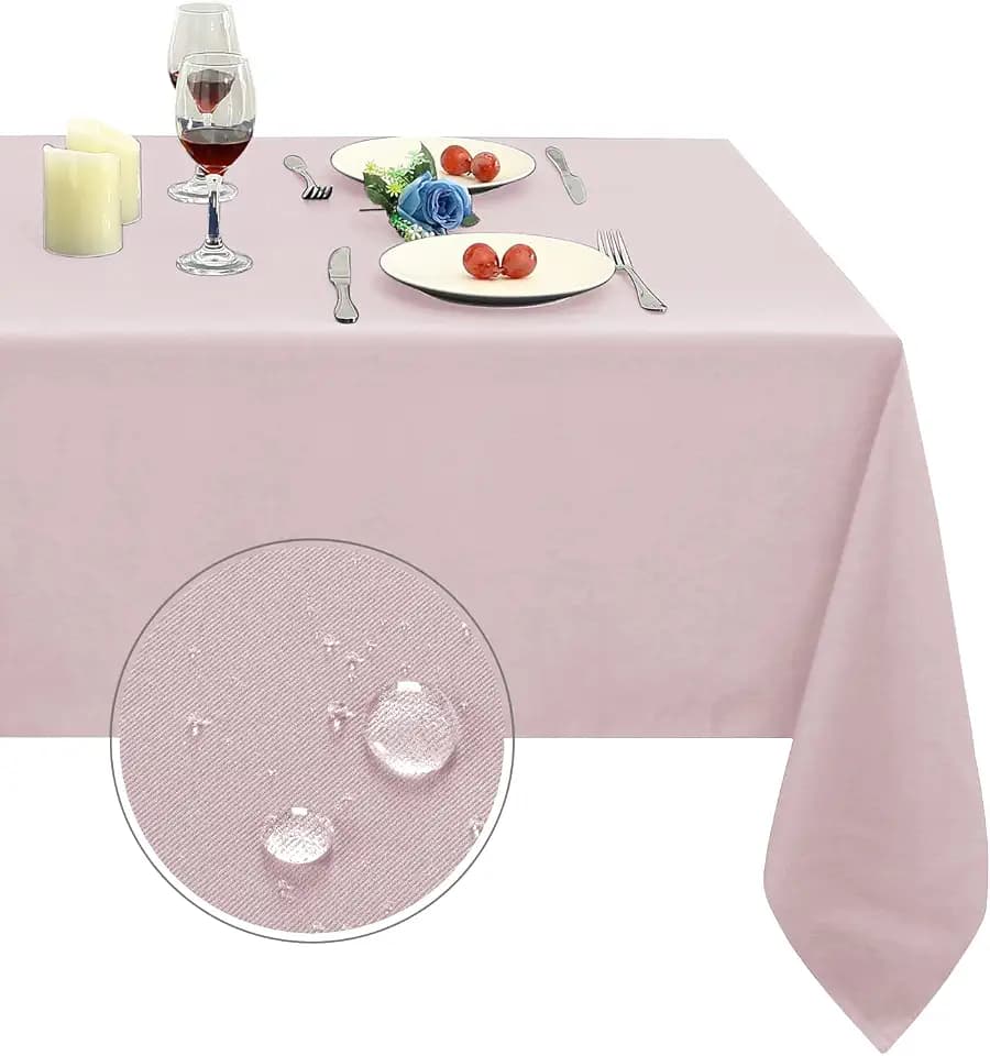 Obstal Dusty Pink Rectangle Table Cloth, 60x120 Inch