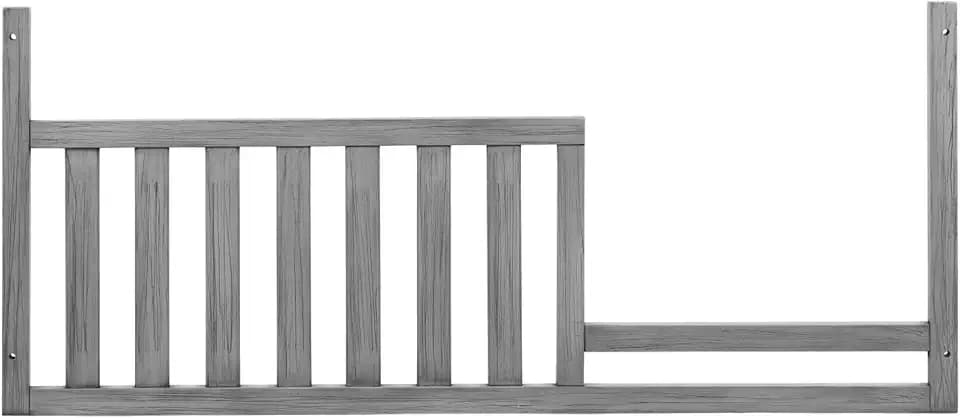Soho Baby Chandler Crib to Toddler Bed Guard Rail Conversion Kit, Graphite Gray, GreenGuard Gold Certified