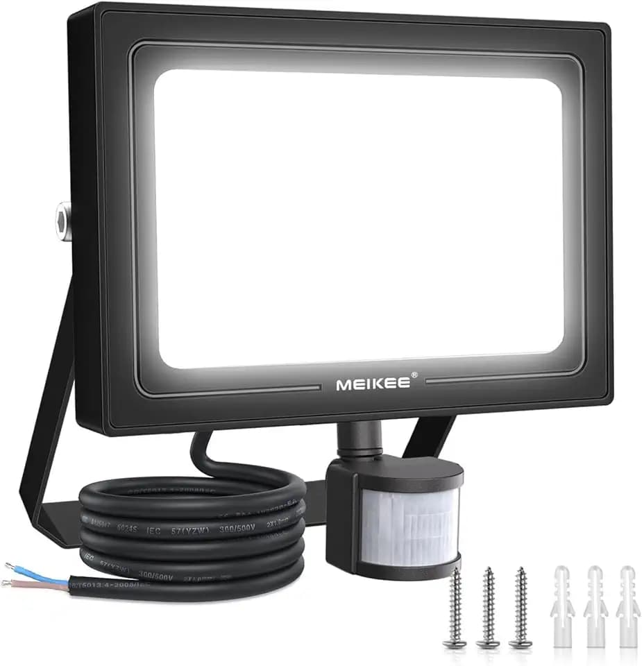 MEIKEE 50W LED-Strahler mit Bewegungsmelder Superhell LED-Fluter mit Sensor