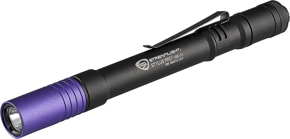 Streamlight 66149 Stylus Pro UV LED Penlight with Holster, Black