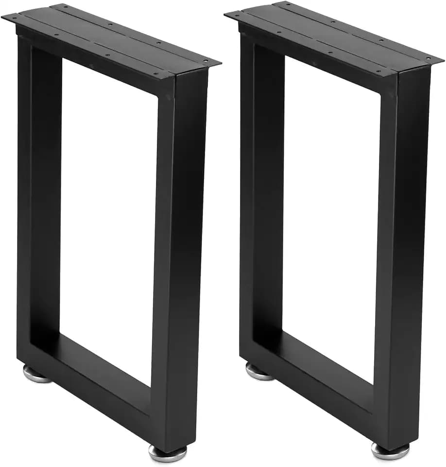 Taelakeni 22 Inch Metal Coffee Table Legs Bench Legs, Square, 22"H x 1 3"W