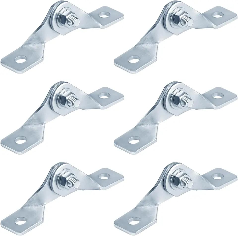 6 Pack Strut Adjustable Hinges for 1-5/8" Strut Channel,7-1/8"L,3/16" Thick