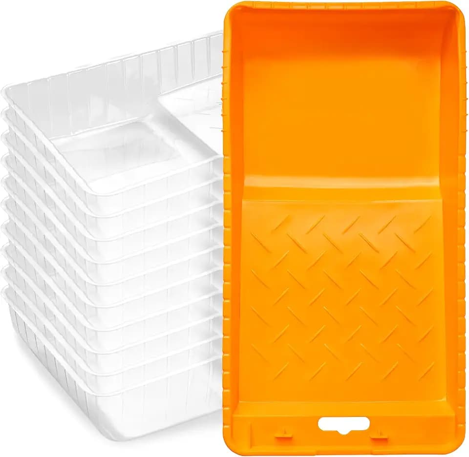 Mister Rui 4 Inch Paint Tray and Liners, Disposable Mini Paint Tray Liners