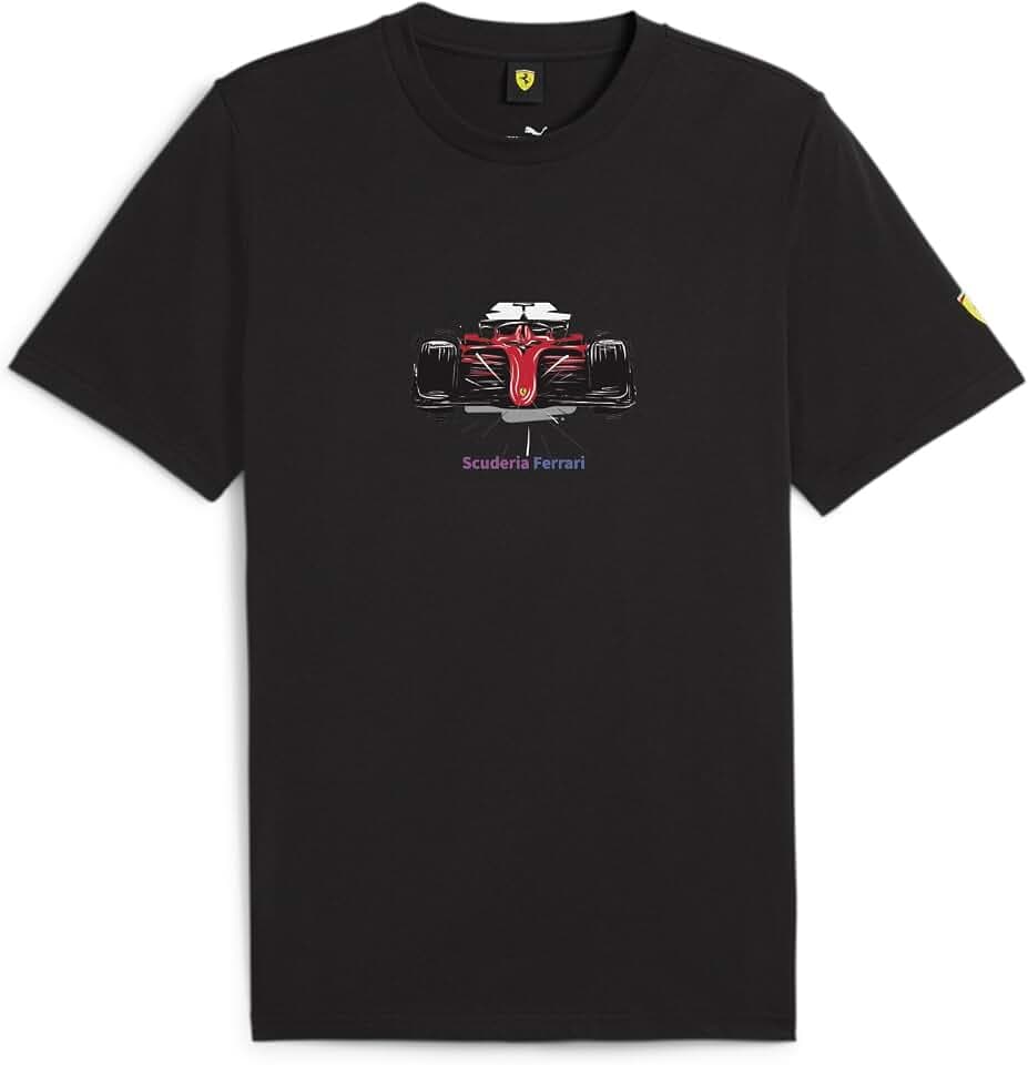 PUMA Mens Scuderia Ferrari Race Graphic Crew Neck Short Sleeve Casual Tops Casual