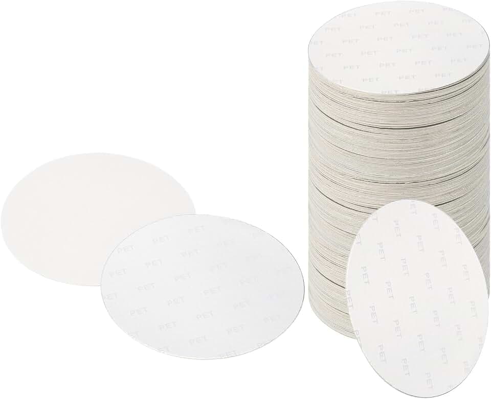 PATIKIL 120mm/4.72" Aluminum Foil Cap Liner, 200 Pack Resistant Tamper Induction Heat Sealer Sealing Liners for PET Bottle Jar Lid
