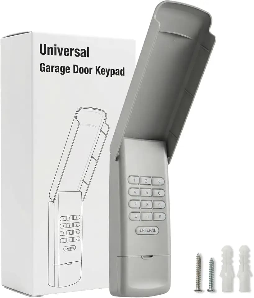 BeanKOneal Garage Door Opener Keypad, Wireless Keyless Entry, Compatible with Select LiftMaster, Chamberlain, Craftsman, Genie, Overhead Door, Linear & Wayne Dalton Openers, Learn Button or DIP Switch