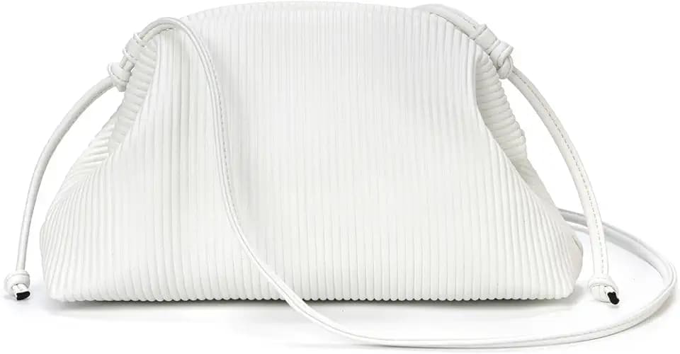 KingTo Soft Cloud Clutch Purse for Women, Dumpling Crossbody Bag with Strap