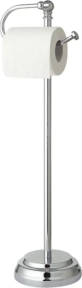 SunnyPoint Classic Bathroom Free Standing Toilet Tissue Paper Roll Holder Stand