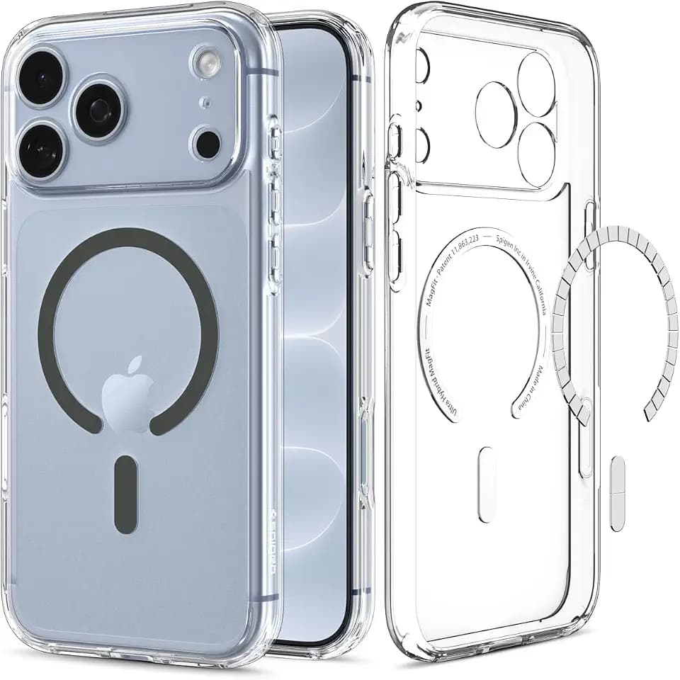 Spigen Ultra Hybrid MagFit for iPhone 17/18 Pro Max Case, Clear Graphite