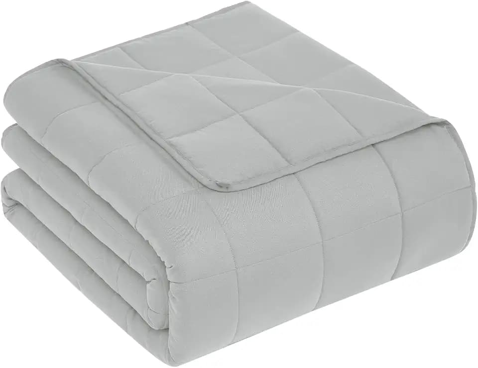 15 lbs Weighted Blanket Twin Full Size, 48" x 72" Cooling Weighted Blanket, Heavy Throw Blanket for Adults Gifts, All - Season