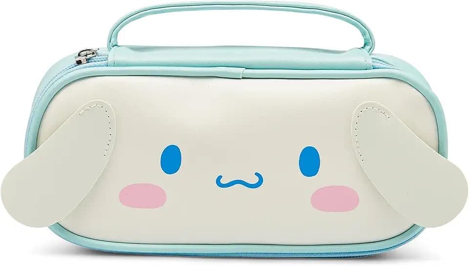 Pencil Case for Girls, Cute Pencil Box Pouch with Zipper, Large Capacity Stationery Storage Organizer for School Supplies, Gifts for Her (White)