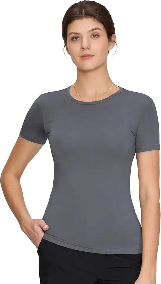 Women's Underscrubs Short Sleeve, Crew Neck Scrubs Tee