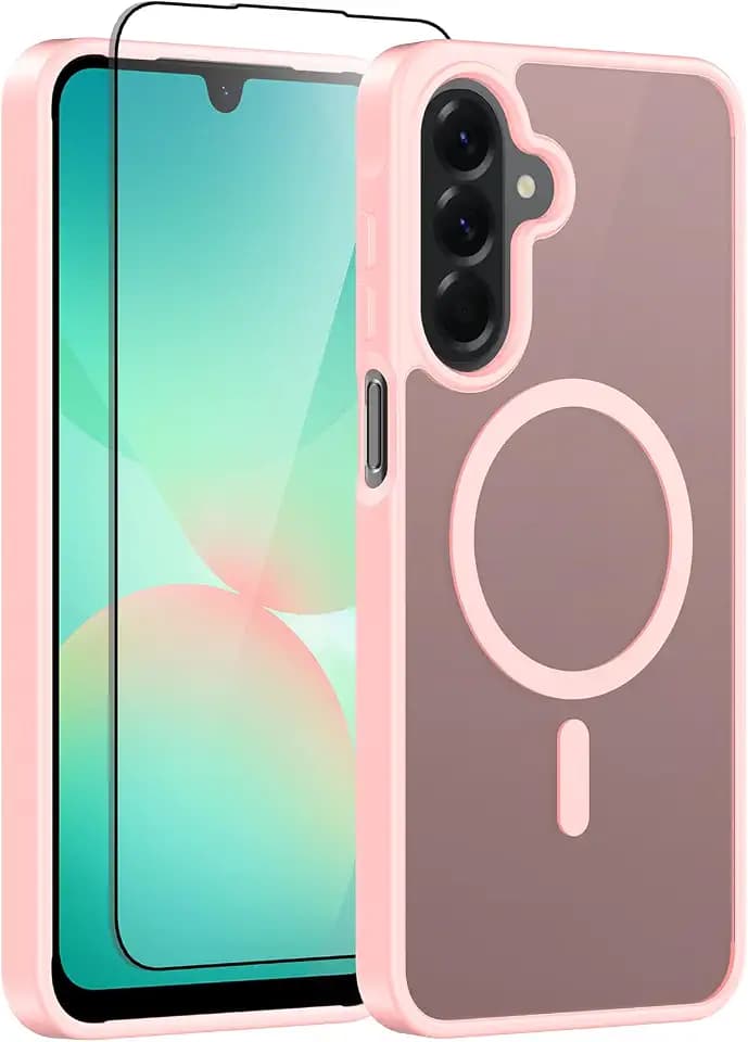 Hülle für Samsung Galaxy A15 5G/4G Magnetische Handyhülle Hellrosa