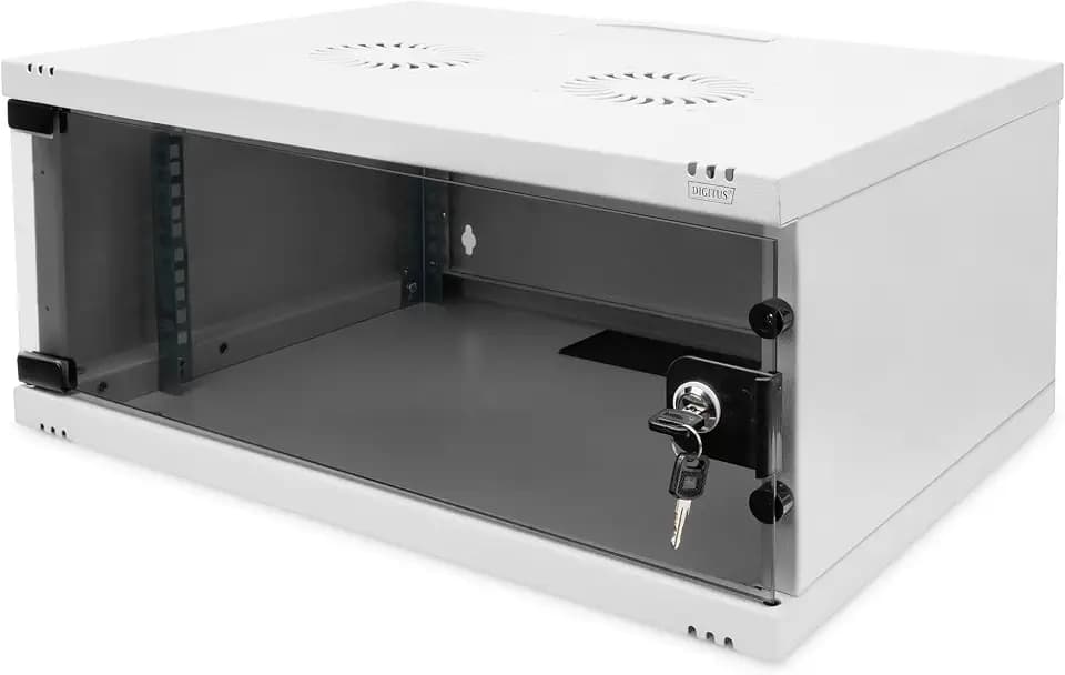 DIGITUS Netzwerkschrank – 19 Zoll 4HE – Unmontiert – SOHO – Grau