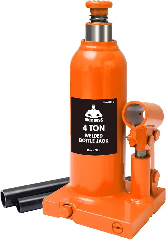 Jack Boss Bottle Jack 4 Ton (8,000 LBs) Hydraulic Car Jack, Fit for Auto Truck Repair and House Lift, Orange
