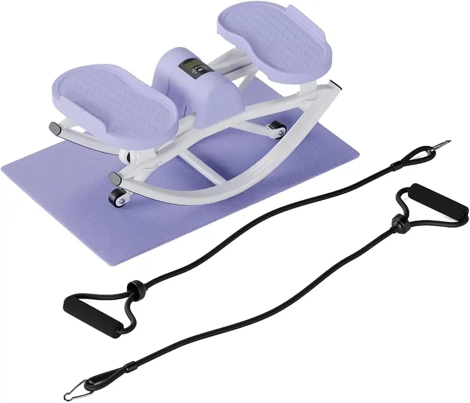 The Rock Stepper - Side to Side Rocking Stepper Machine for Home Workouts - Low Impact Indoor Cardio Leg Glute and Core Training - Quiet Compact Step Rocker Exercise Equipment