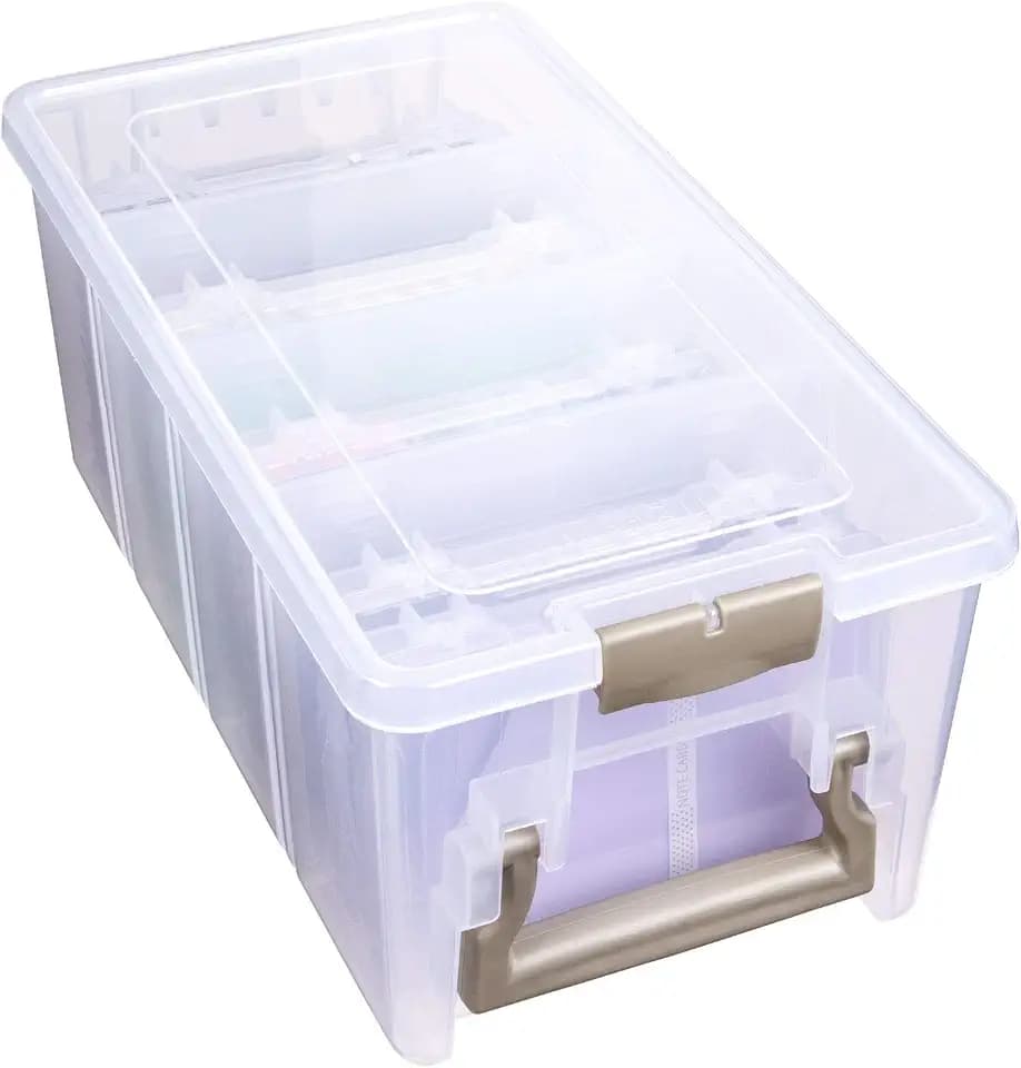 ArtBin Semi Satchel Photo Organizer Set with 8 Inner Cases, Clear