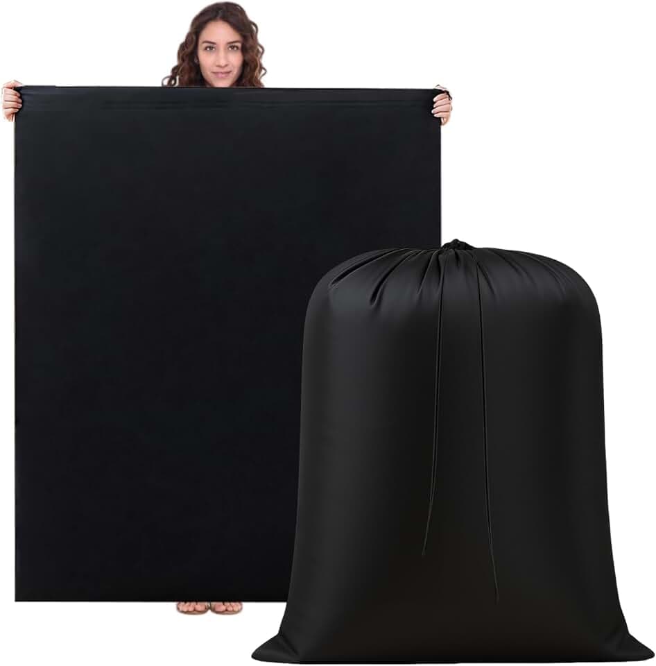 2 Pack Clothes Storage Bag, 43" x 55" Moving Bags Heavy Duty Extra Large with Drawstring, Reusable Giant Extra Luggage Storage Bags for Luggage, Suitcase, Furniture, Chair, Kids Bike