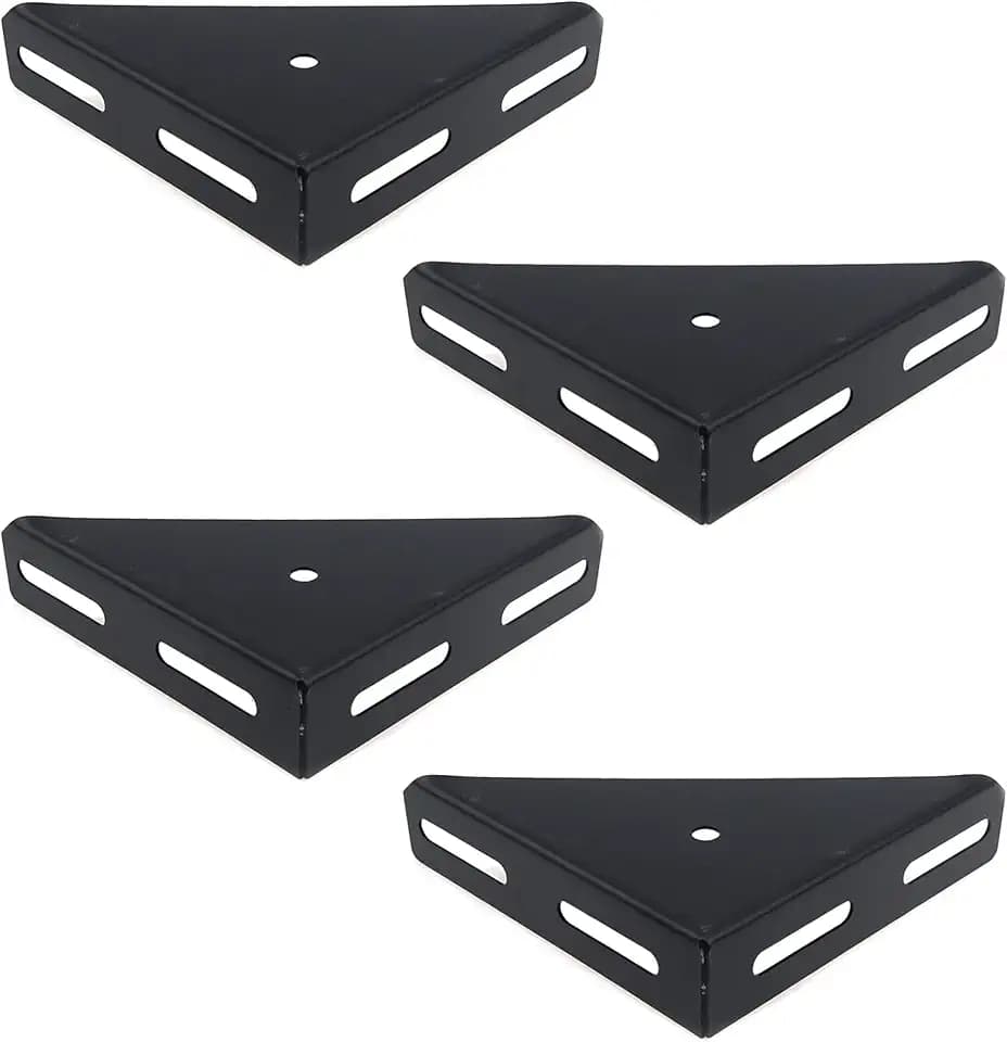4pcs 9.5-Inch Triangle Corner Bracket 7" x 7" Bedframe Corner Brace