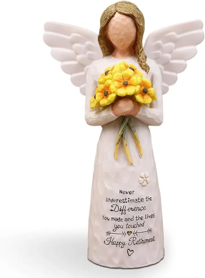 AUKEST Retirement Gift for Woman, Retired Gifts Figurines, Yollow