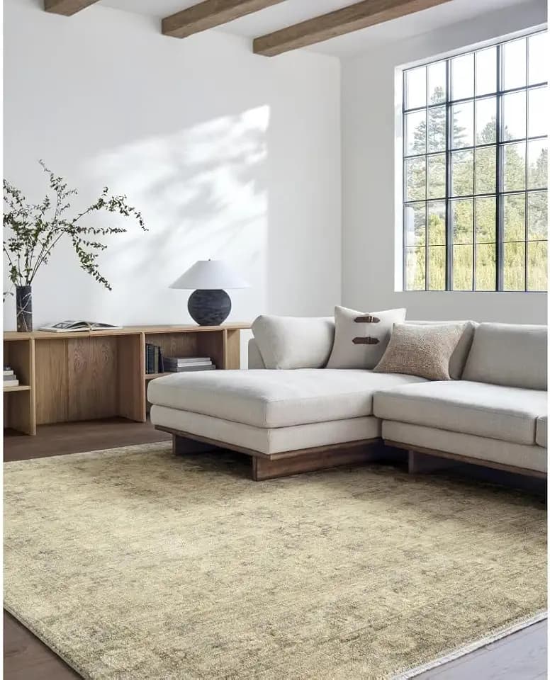 Livabliss x Galey Alix Fetscher II Vintage Medallion Area Rug, 2'7" x 7'6" (8' to 9'), Olive