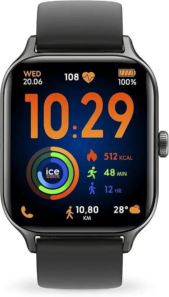 ICE-WATCH - Ice fit RT 3.0 Black - Schwarze Sport verbundene Uhr für Herren mit Silikonarmband - 025279 (1,97 Zoll)