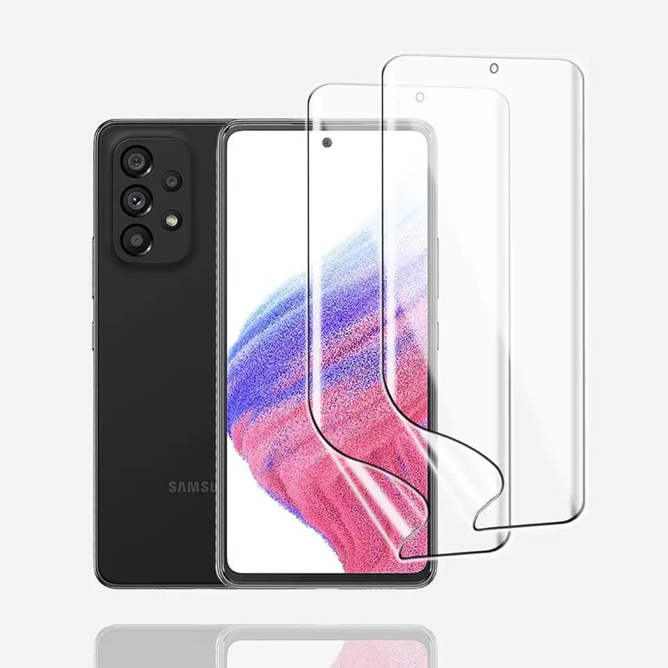 Hydrogel Displayschutzfolie für Samsung Galaxy A53 5G, 2 Stück | HD-klar, flexibles TPU, selbstheilend, Kratzschutz, Fingerabdrucksensor, Gesichtserkennung, präziser Touch, einfache Montage