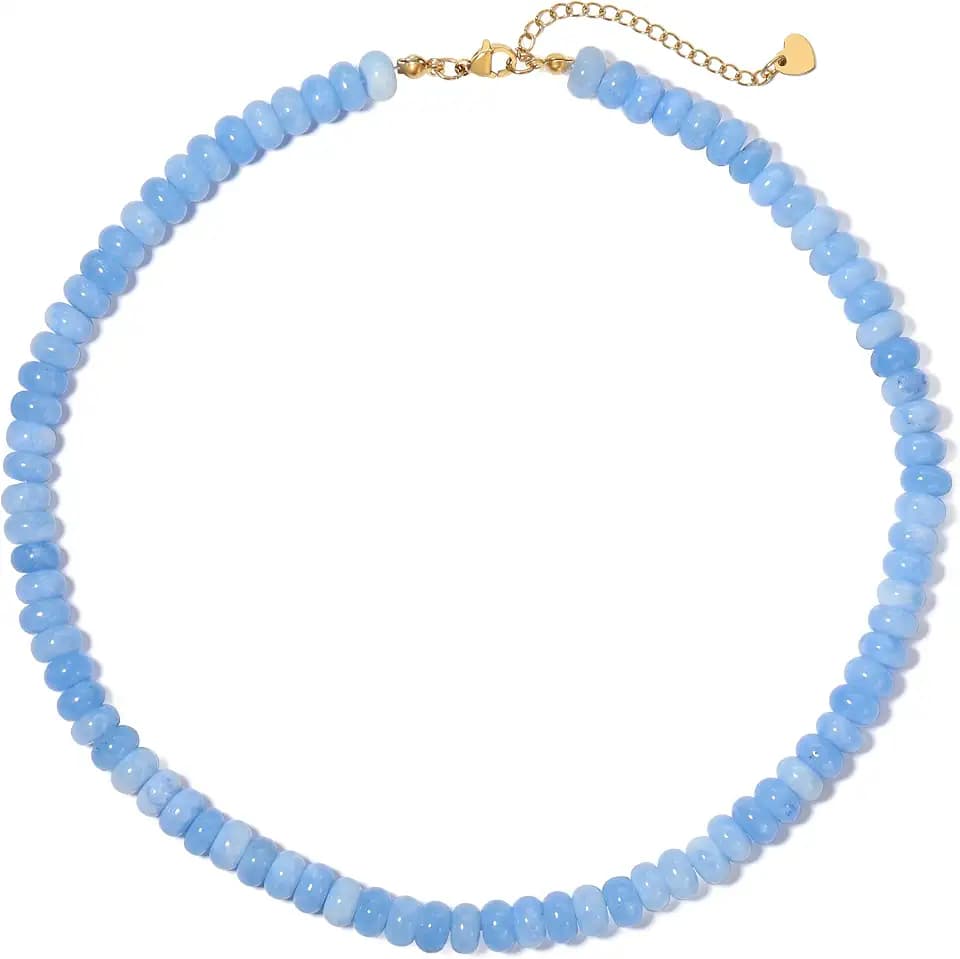 Beaded Necklace for Women,Gemstone Choker Necklace