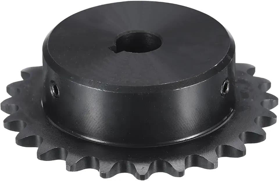 uxcell #35 Chain Roller Sprocket B Type, 1/2" Bore 24 Tooth Single Strand Chain Sprocket, Carbon Steel, Keyway with Set Screws