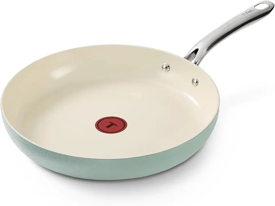T-Fal Inspire Ceramic Nonstick Frying Pan, 12 in Skillet, Oven Safe 500°F