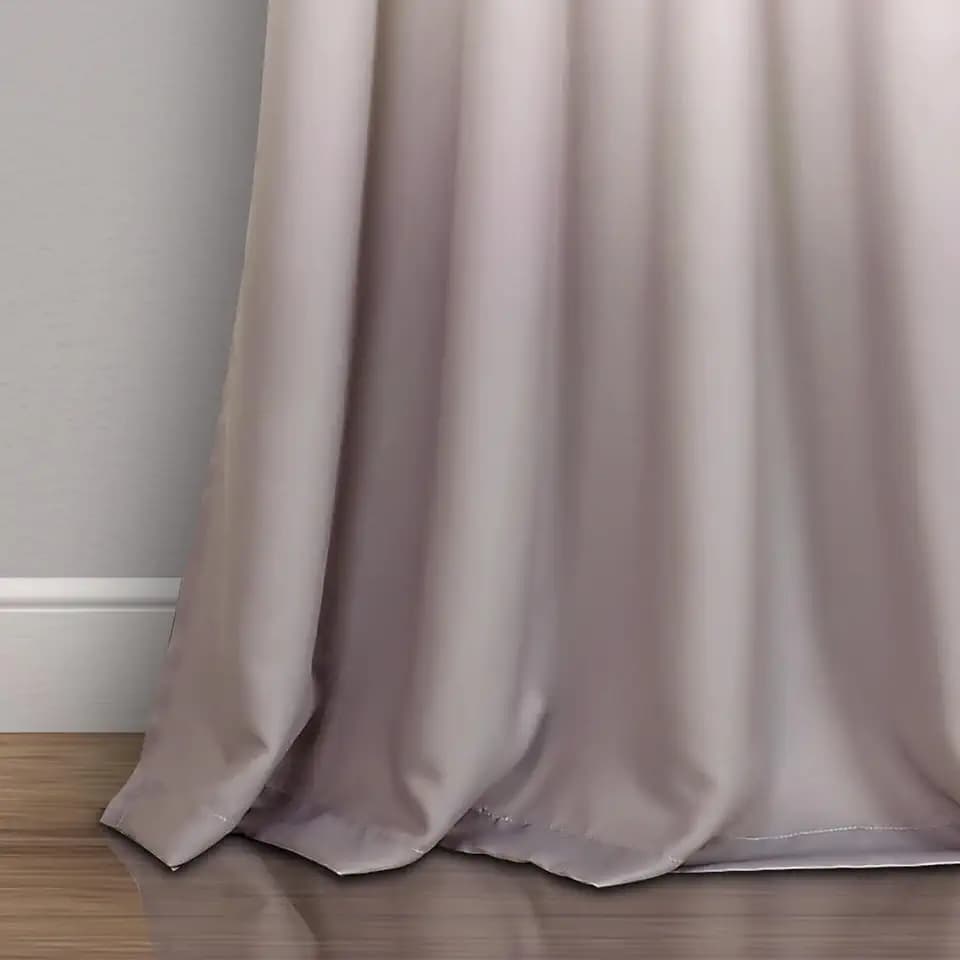 Lush Decor, Yellow and Gray Umbre Fiesta Curtains Light Filtering Window Panel Set for Living, Dining, Bedroom (Pair), 52" W x 95" L