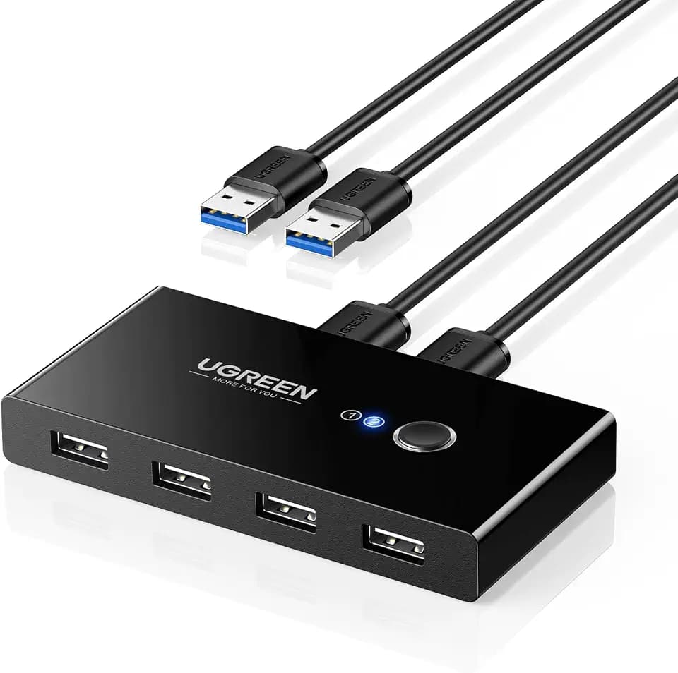 UGREEN USB Switch 2 PC 2 In 4 Out USB Umschalter 2 PC